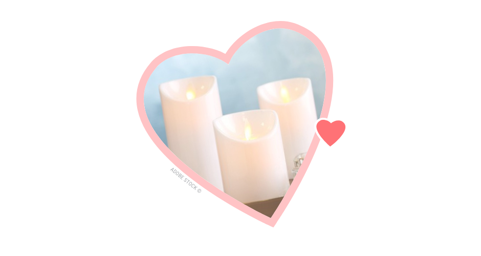 Candles with a heart