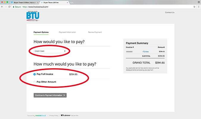 btu how to make one-time payment screenshot 7