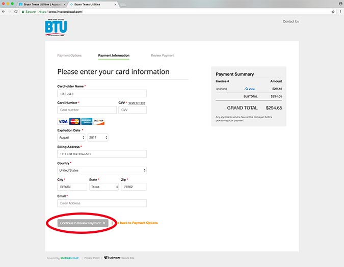 btu how to make one-time payment screenshot 8